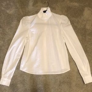Frame white blouse with button down back